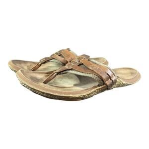 Cushe Men's Manuka Thong Sandals Old Brown  Leather Size 10